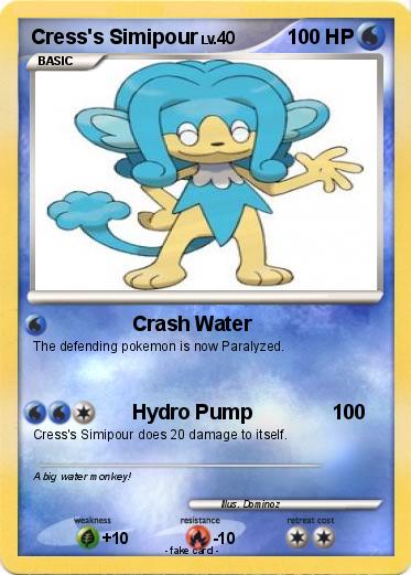 Pokemon Cress's Simipour Pokemon Cress's Simipour