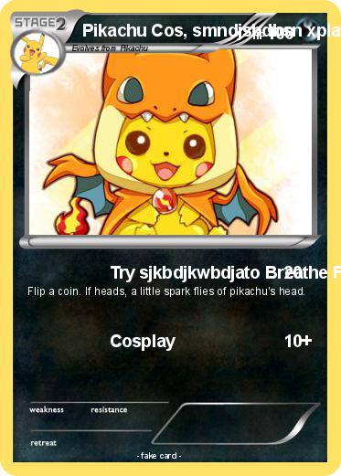 Pokemon Pikachu Cos, smndjsbdbsn xplaying