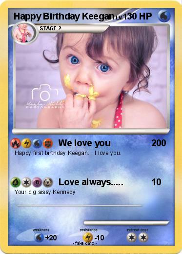 Pokemon Happy Birthday Keegan