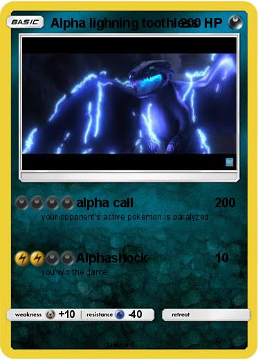Pokemon Alpha lighning toothless