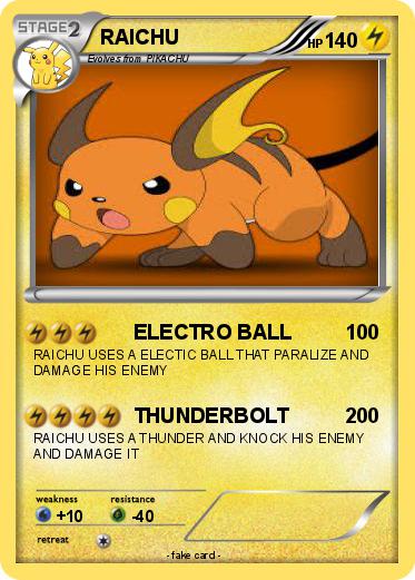 Pokemon RAICHU