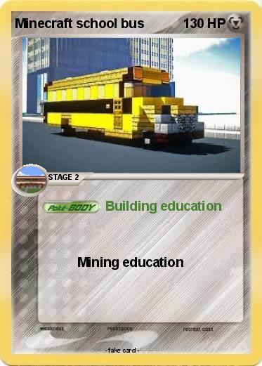 Pokemon Minecraft school bus