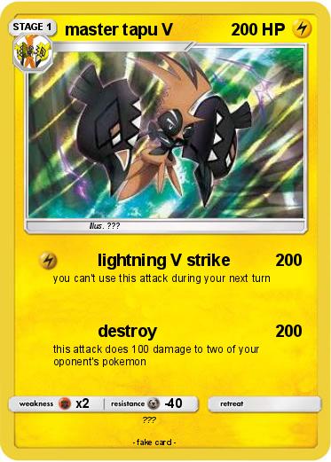 Pokemon master tapu V