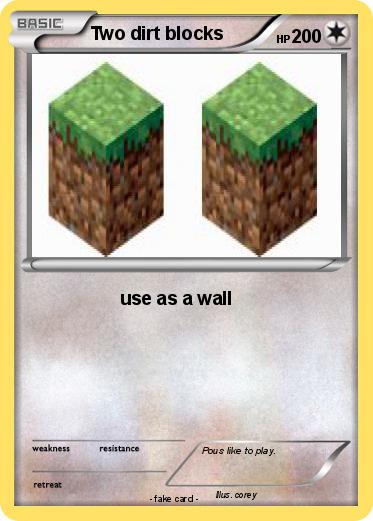 Pokemon Two dirt blocks