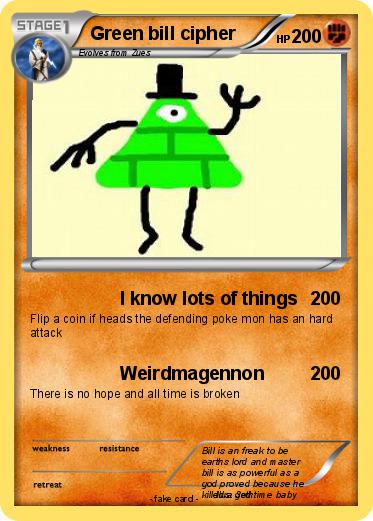 Pokemon Green bill cipher