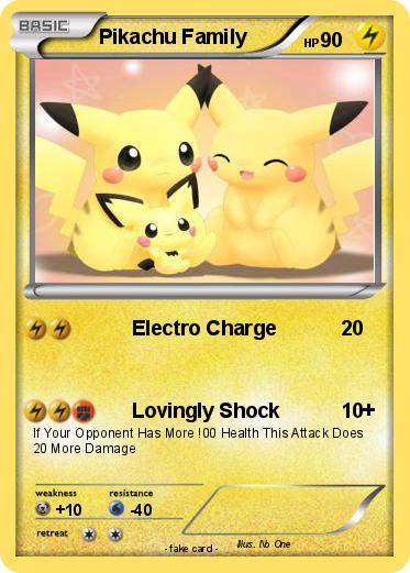 Pokemon Pikachu Family