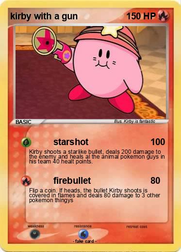 Pokemon kirby with a gun
