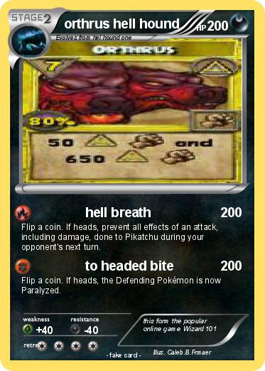 Pokemon orthrus hell hound