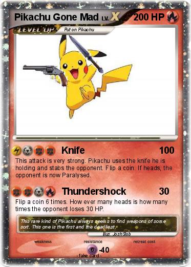 Pokemon Pikachu Gone Mad