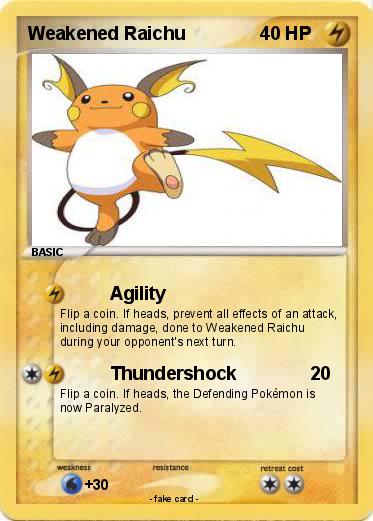 Pokemon Weakened Raichu