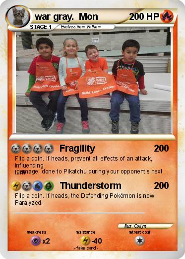 Pokemon war gray.  Mon