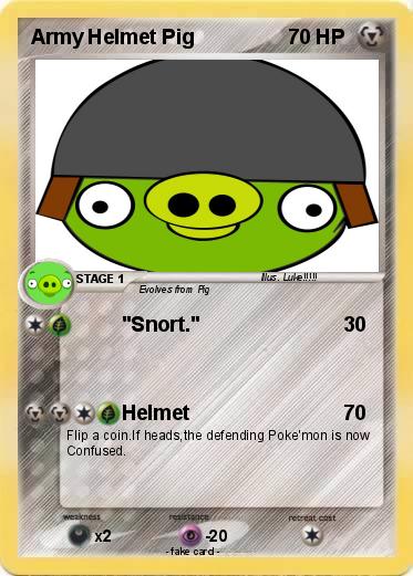 Pokemon Army Helmet Pig