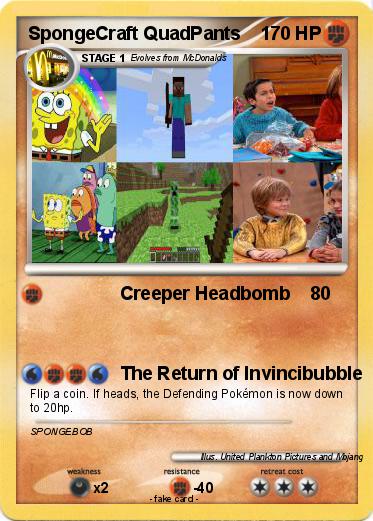 Pokemon SpongeCraft QuadPants