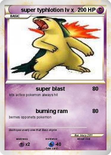 Pokemon super typhlotion lv x