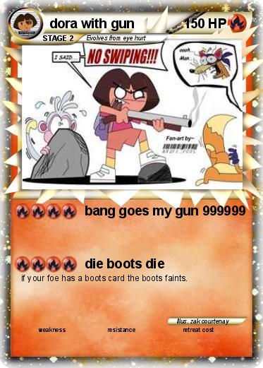 Pokemon dora with gun
