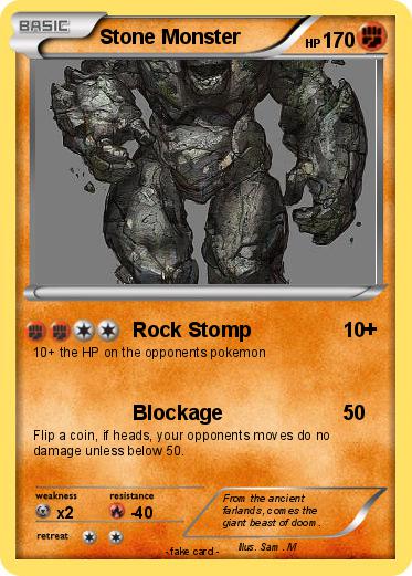 Pokemon Stone Monster