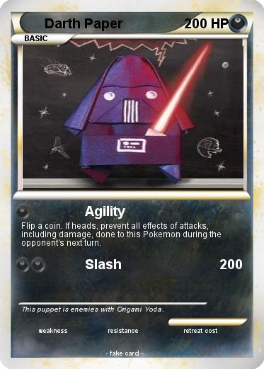 Pokemon Darth Paper