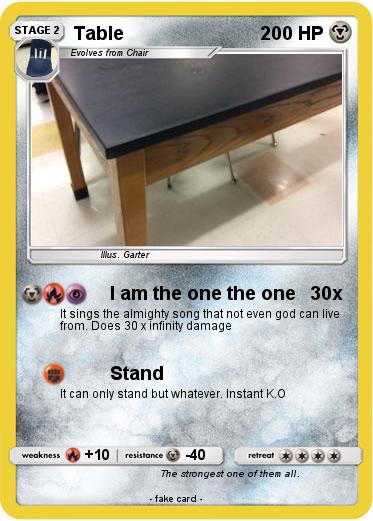 Pokemon Table