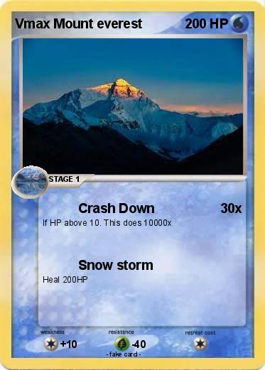 Pokemon Vmax Mount everest