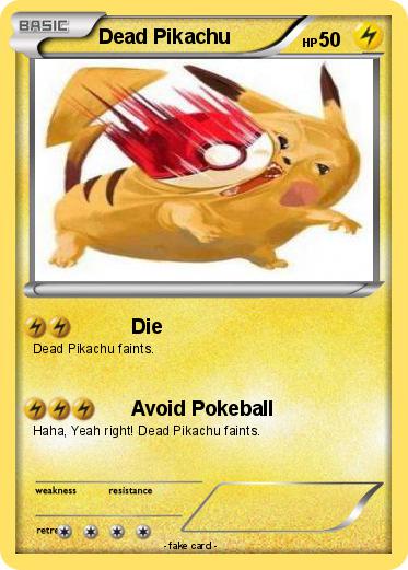 Pokemon Dead Pikachu