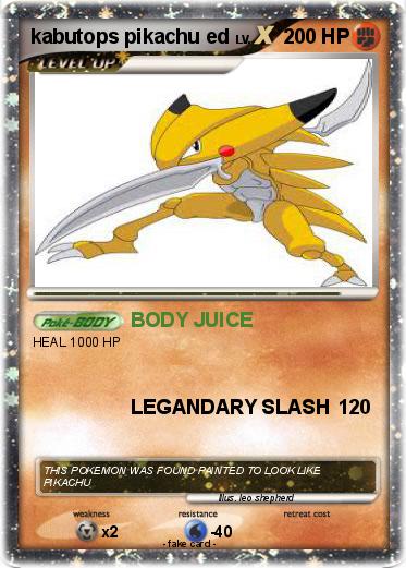 Pokemon kabutops pikachu ed