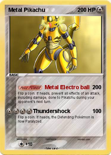 Pokemon Metal Pikachu