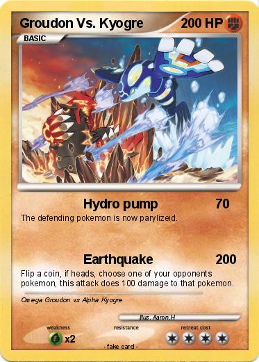 Pokemon Groudon Vs. Kyogre