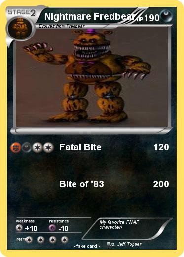Pokemon Nightmare Fredbear