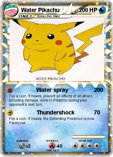 Pokemon Water Pikachu