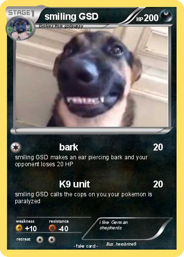 Pokemon smiling GSD