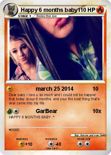 Pokemon Happy 6 months baby
