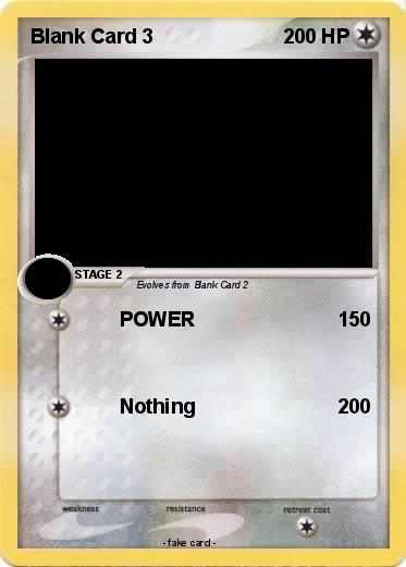 Pokemon Blank Card 3