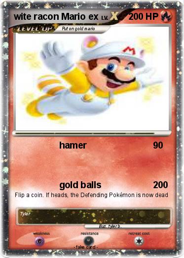 Pokemon wite racon Mario ex