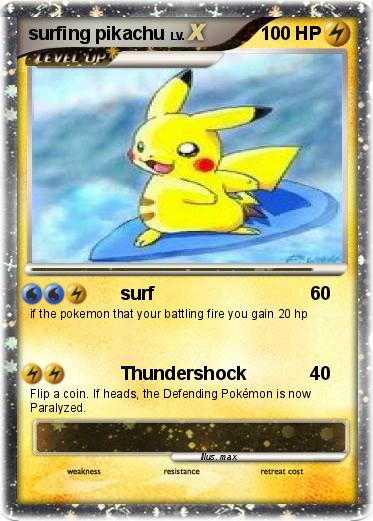 Pokemon surfing pikachu