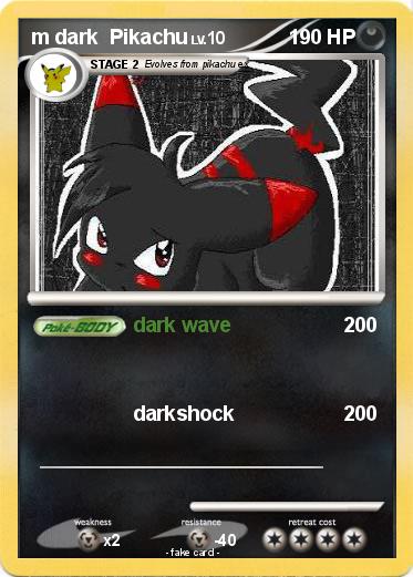 Pokemon m dark  Pikachu