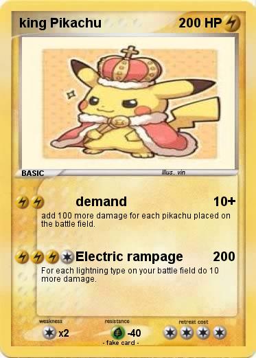 Pokemon king Pikachu