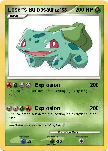 Pokemon Loser's Bulbasaur