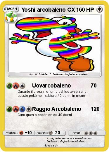 Pokemon Yoshi arcobaleno GX
