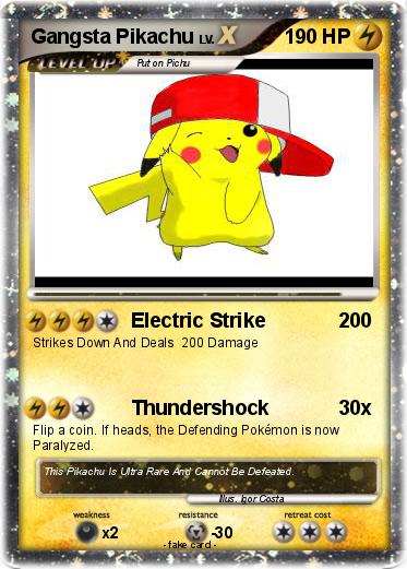 Pokemon Gangsta Pikachu
