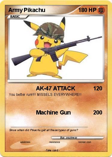 Pokemon Army Pikachu