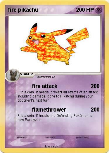 Pokemon fire pikachu