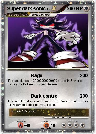 Pokemon Super dark sonic