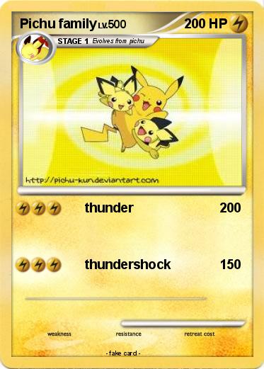 Pokemon Pichu family