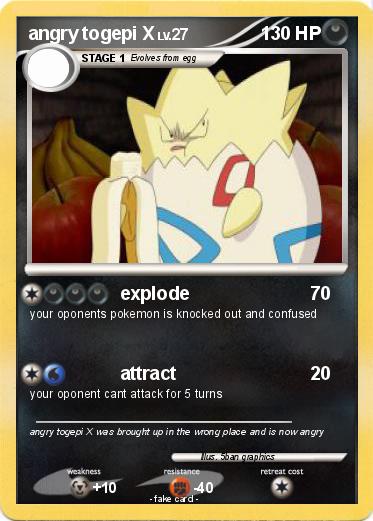 Pokemon angry togepi X