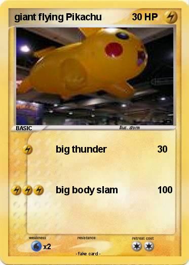 Pokemon giant flying Pikachu