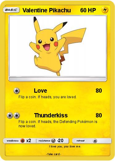 Pokemon Valentine Pikachu
