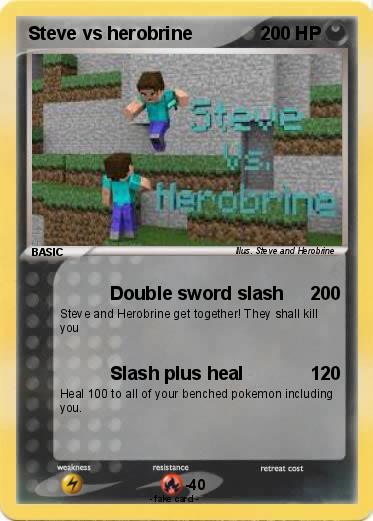 Pokemon Steve vs herobrine