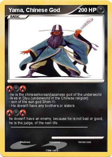 Pokemon Yama, Chinese God