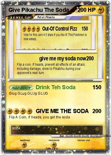 Pokemon Give Pikachu The Soda