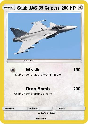 Pokemon Saab JAS 39 Gripen